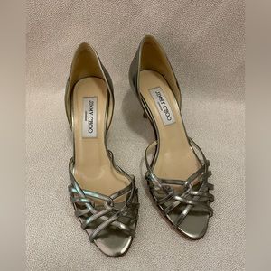 Jimmy Choo silver shoes